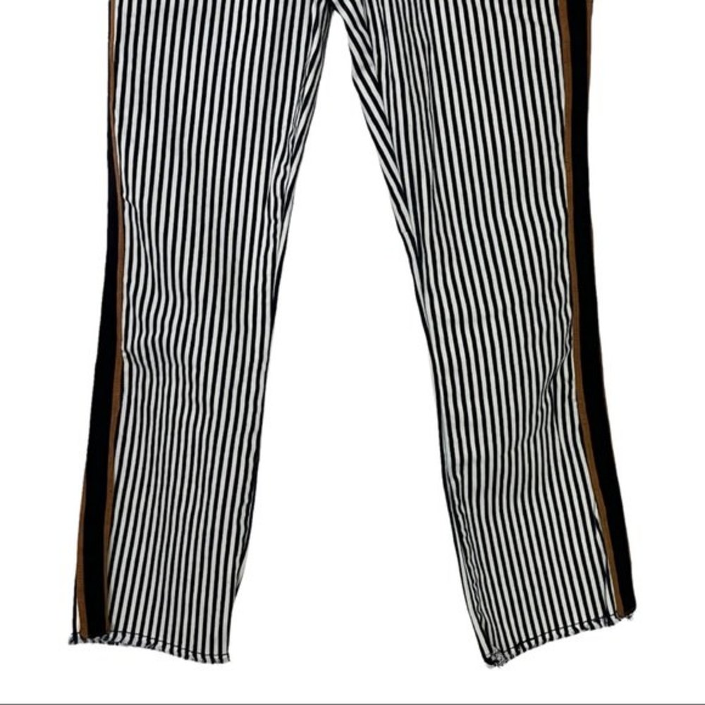 Veronica Beard Striped Boot Cut Jeans with Side Detail - Picture 4 of 15